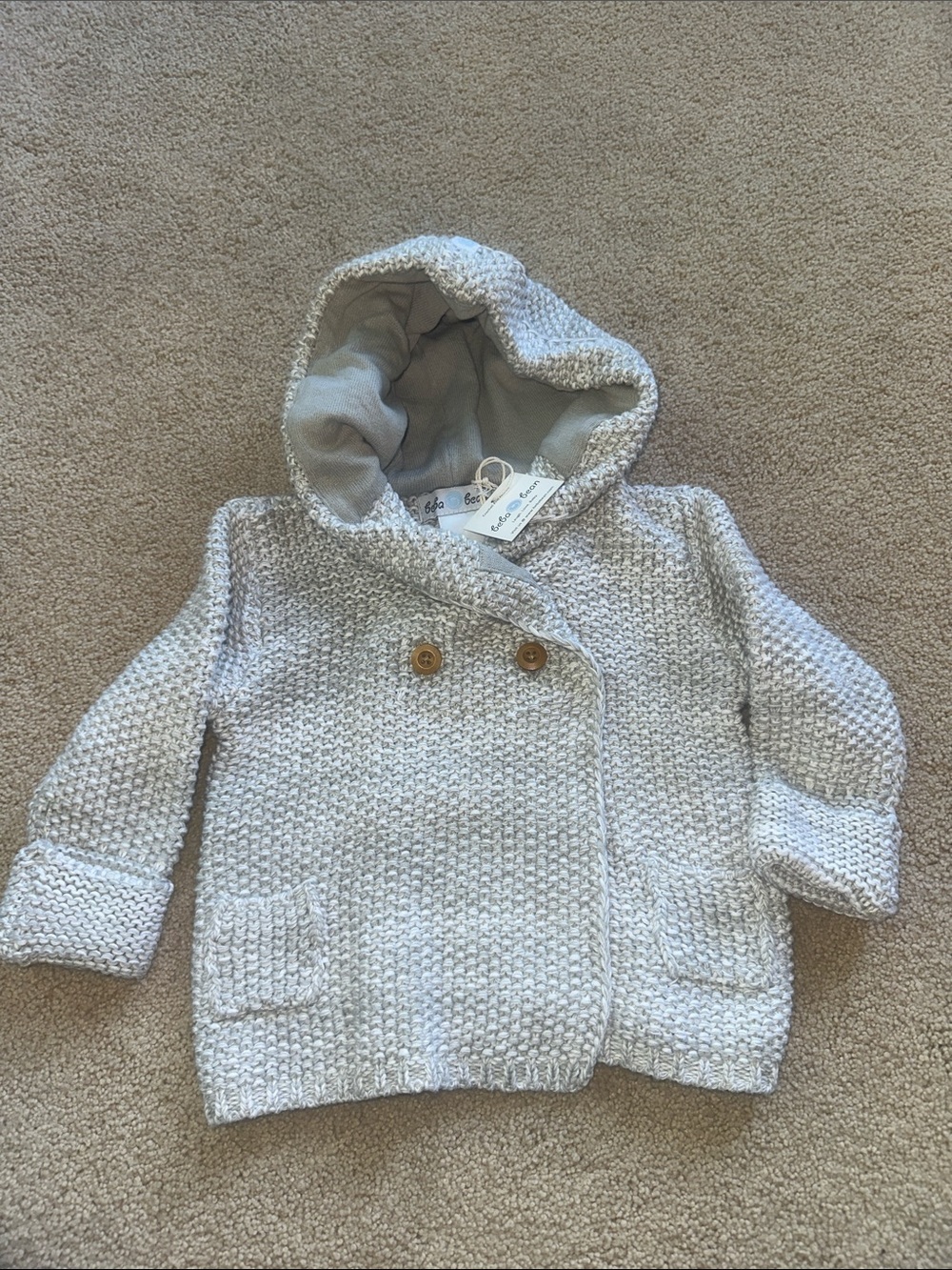 Beba bean hooded knit sweater